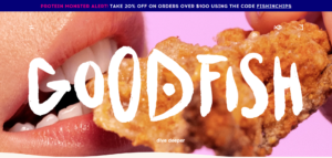 GOODFISHのページのファーストビュー