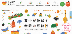 3.14 ジュニアエリートのサイトのファーストビュー
